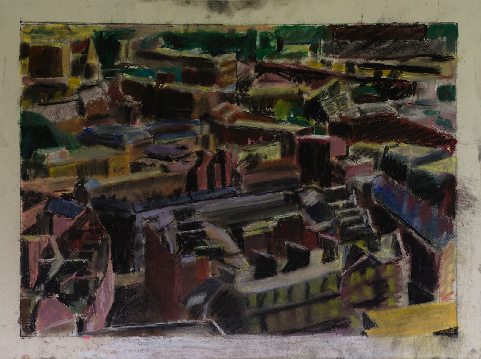 Townscape in pastel 1